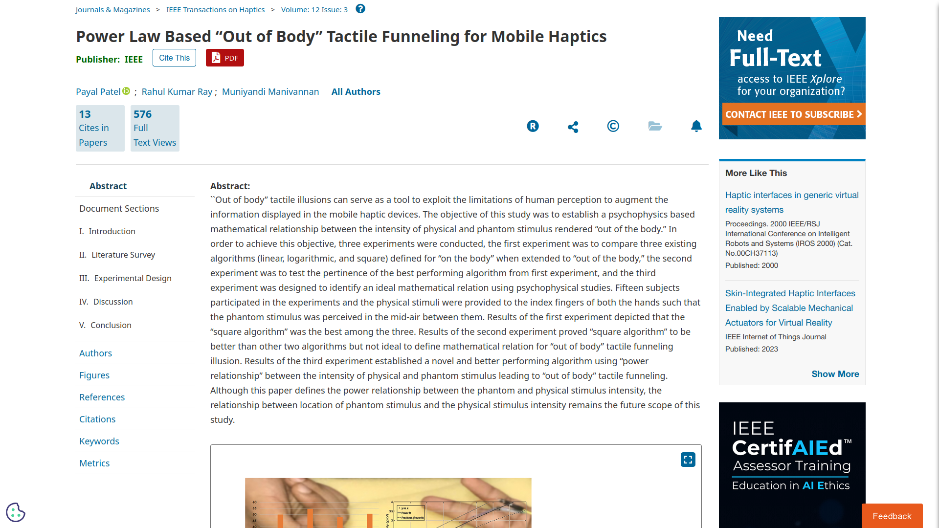 Reduction of Electrotactile Perception
                      Threshold Using Subthreshold Vibrotactile Stimuli.